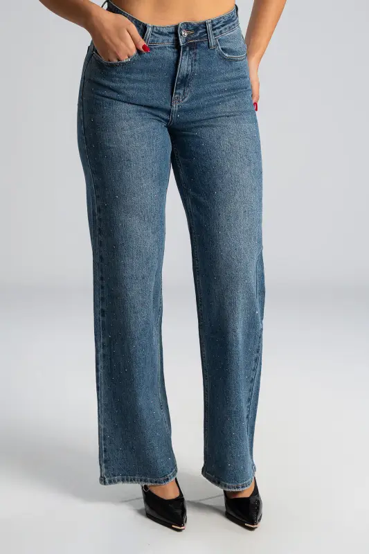 Τζιν Straight Leg Strass