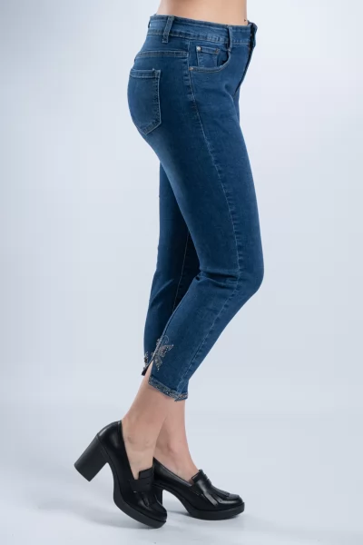 Τζιν Τελείωμα Πεταλούδα Denim Blue
