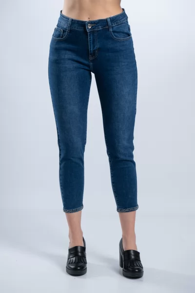 Τζιν Τελείωμα Πεταλούδα Denim Blue