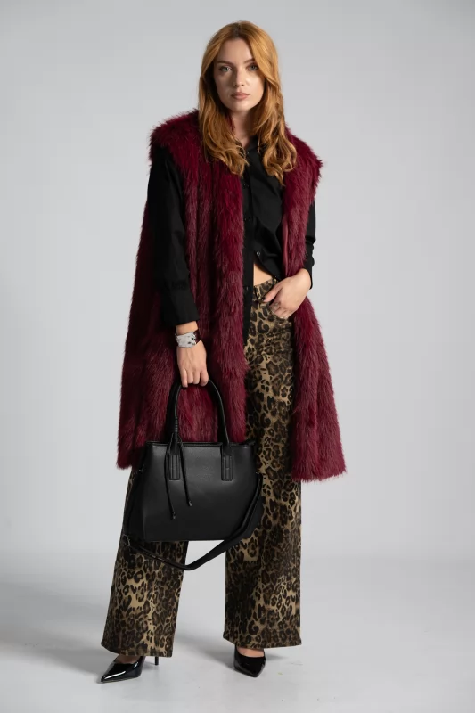Jeans Wide-Leg Leopard Print