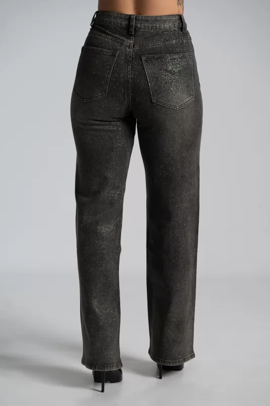 Faded Effect Jeans Shimmer