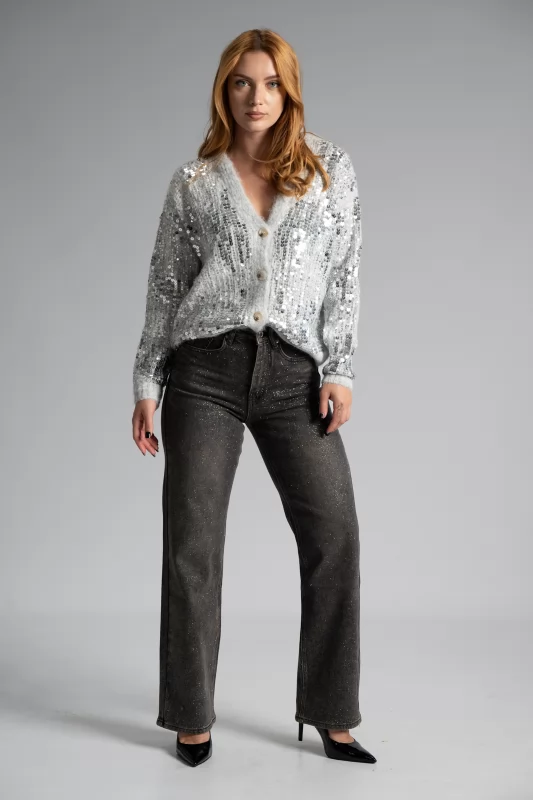 Faded Effect Jeans Shimmer