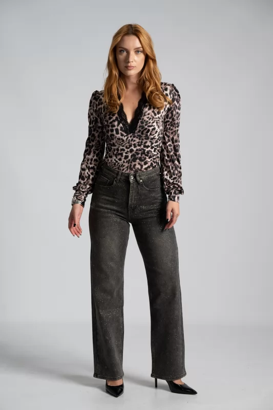 Faded Effect Jeans Shimmer