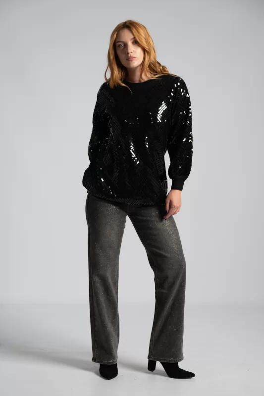 Faded Effect Jeans Shimmer