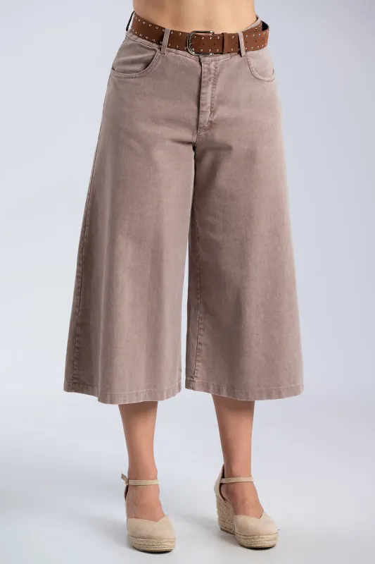 Τζιν Ζιπ Κιλότ Σουέτ Ζώνη