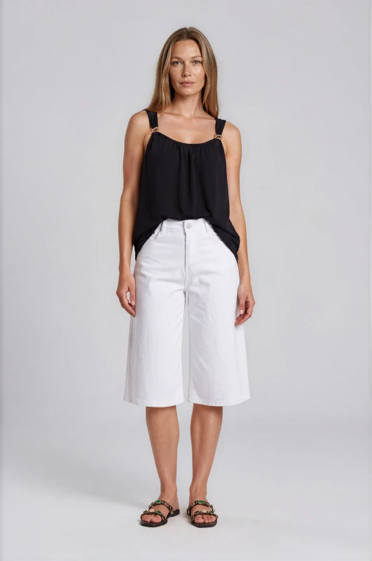 Βερμούδα Denim Wide Leg