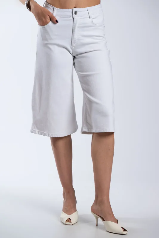 Βερμούδα Denim Wide Leg