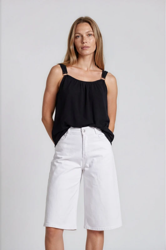 Βερμούδα Denim Wide Leg