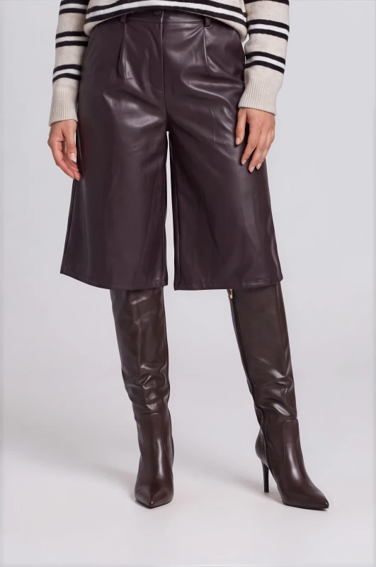Bermuda Leatherette with Elastic Waistband