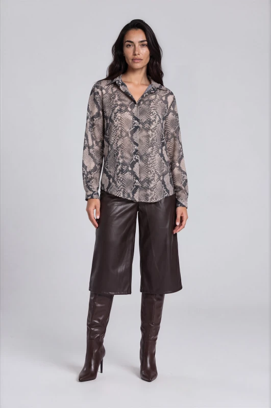 Bermuda Leatherette with Elastic Waistband