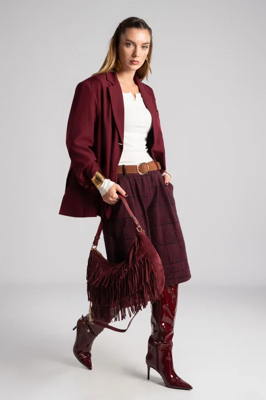 Checkered Bermuda Wool Touch