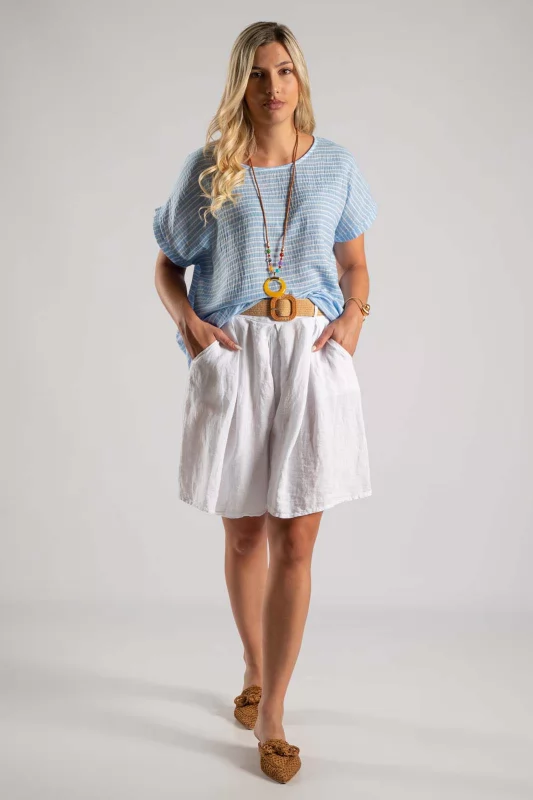 Bermuda Linen Pleat