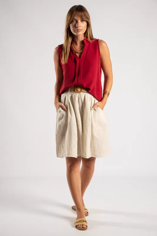 Bermuda Linen Pleat