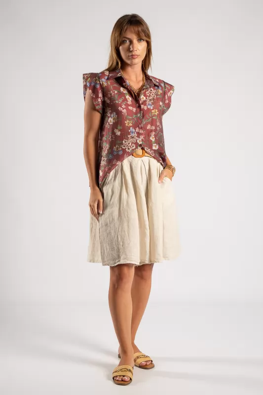Bermuda Linen Pleat