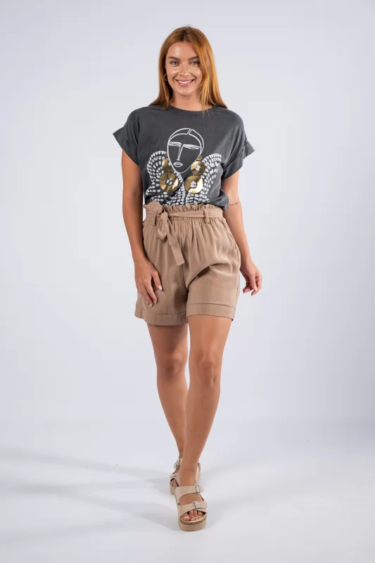 Bermuda Paperbag Beige