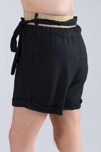 Βερμούδα-Shorts Φαρδύ Λάστιχο Μαύρη
