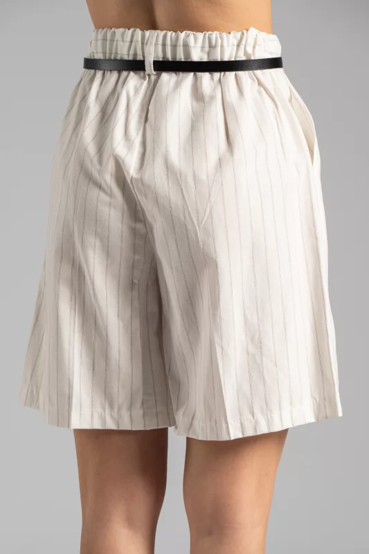 Bermuda Thin Stripes  White