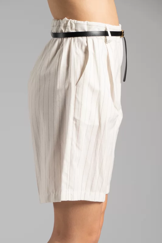 Bermuda Thin Stripes  White