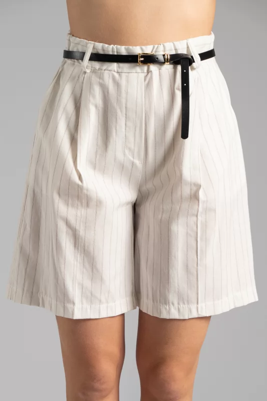 Bermuda Thin Stripes  White