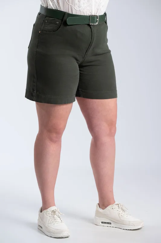 Solid-Color Cotton Bermuda Belt