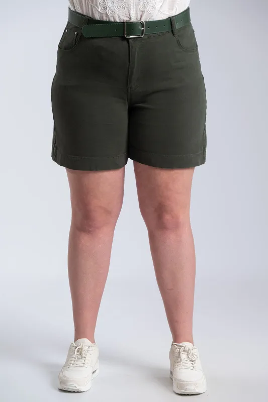 Solid-Color Cotton Bermuda Belt