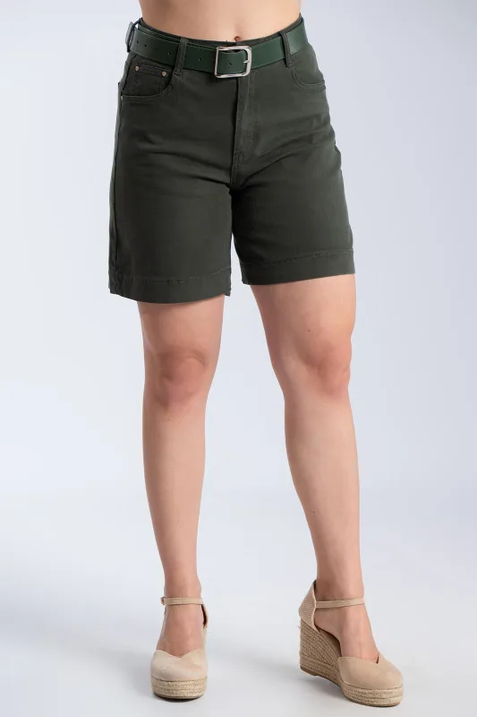 Solid-Color Cotton Bermuda Belt