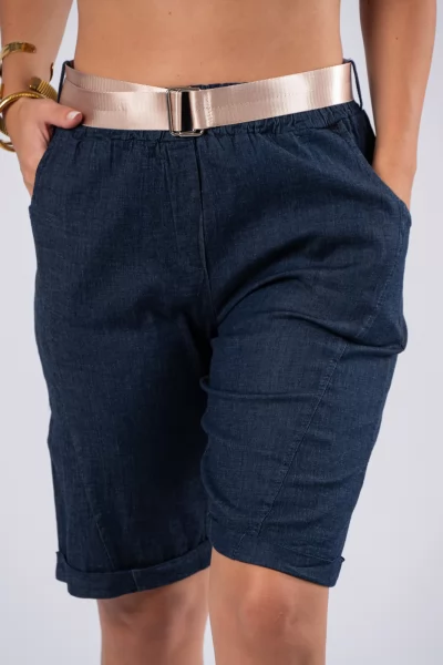 Βερμούδα Ζώνη Denim Blue