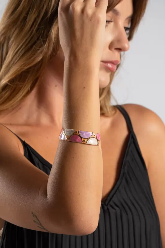 Handcuff Bracelet Multicolor Semicircles
