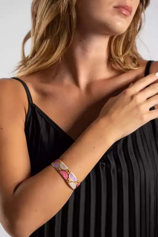 Handcuff Bracelet Multicolor Semicircles