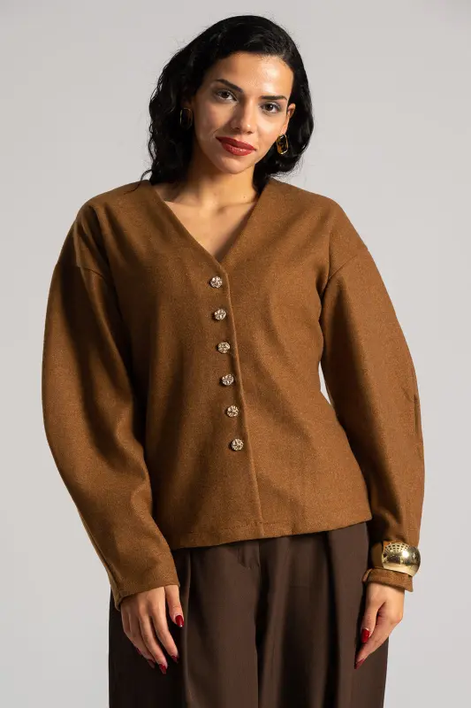 Ζακέτα Ανάγλυφα Κουμπιά