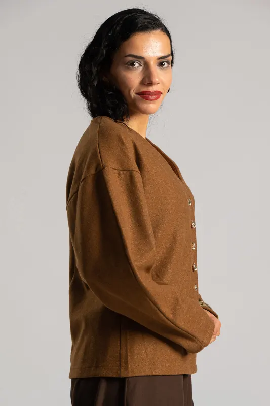 Cardigan Embossed Buttons 
