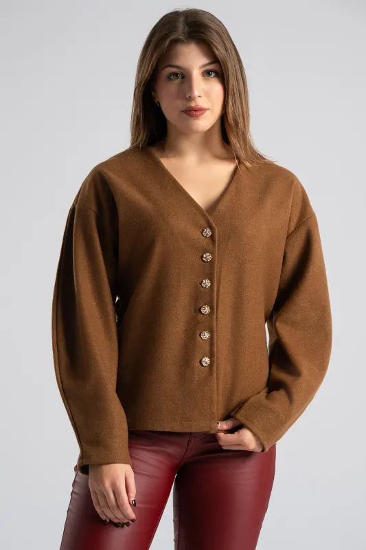 Ζακέτα Ανάγλυφα Κουμπιά