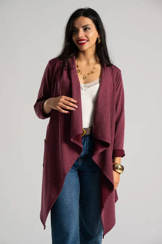Cardigan Asymmetrical Pockets
