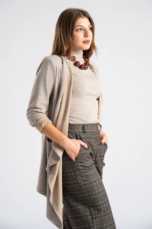 Ζακέτα Ασύμμετρη Τσέπες