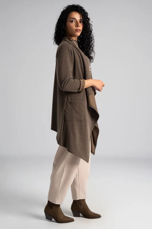 Cardigan Asymmetrical Pockets