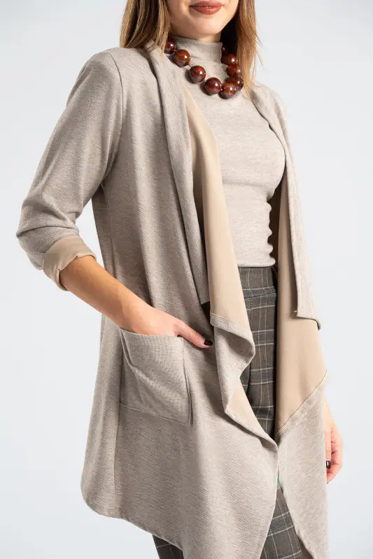 Ζακέτα Ασύμμετρη Τσέπες