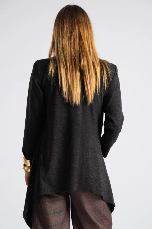 Ζακέτα Ασύμμετρη Τσέπες