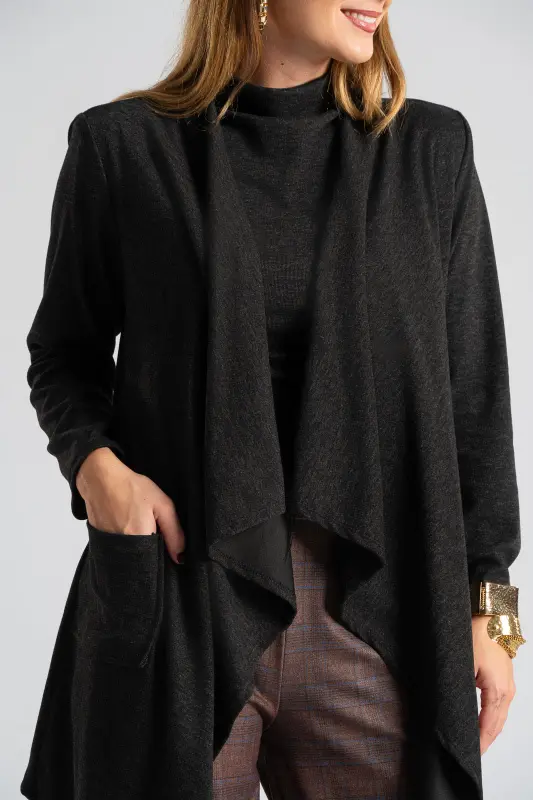 Ζακέτα Ασύμμετρη Τσέπες