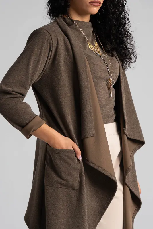Cardigan Asymmetrical Pockets