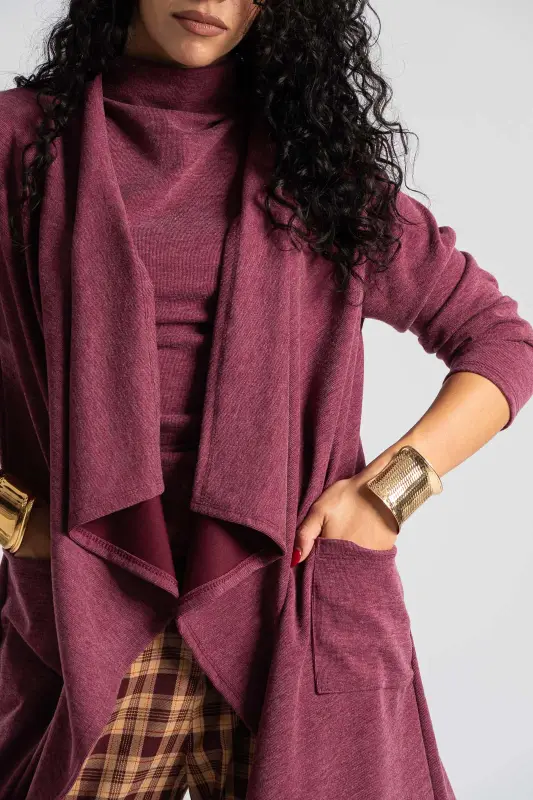 Ζακέτα Ασύμμετρη Τσέπες