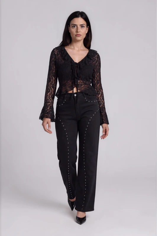 Cardigan Lace with Ruffles