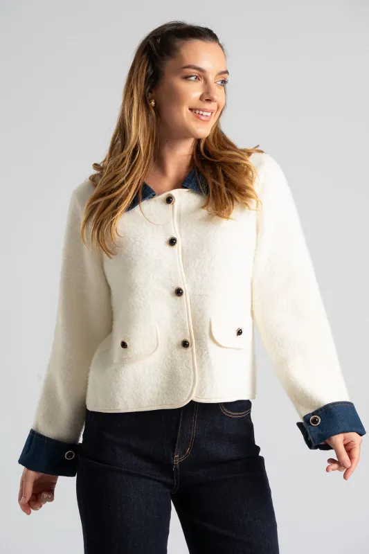 Ζακέτα Fluffy Jean Λεπτομέρειες