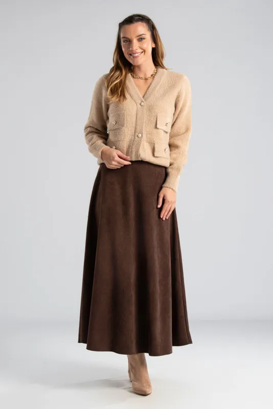 Ζακέτα Fluffy Λεπτομέρεια Πέρλα