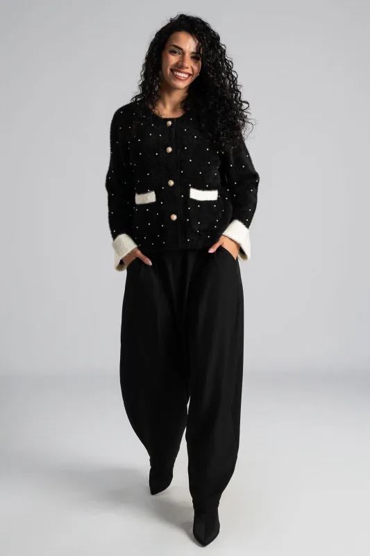 Ζακέτα Fluffy Πέρλες