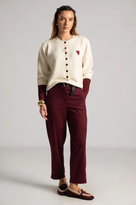 Ζακέτα Heart Rib Λεπτομέρειες