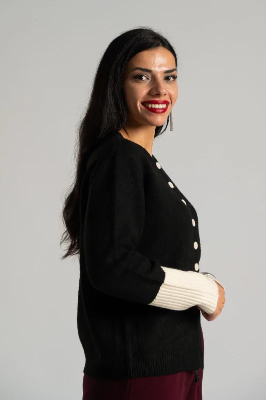 Heart Rib Cardigan Details 