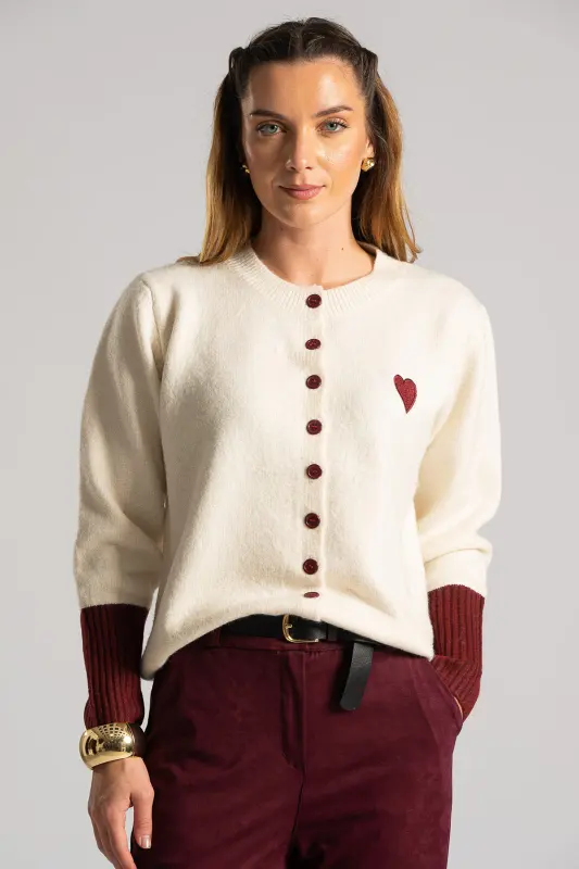 Ζακέτα Heart Rib Λεπτομέρειες