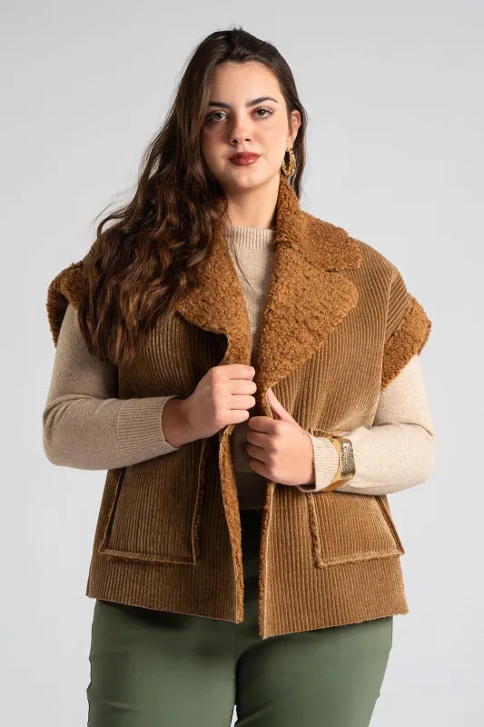 Cardigan Corduroy Teddy Lining