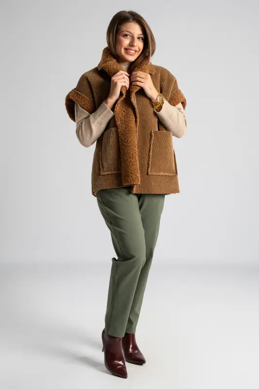 Cardigan Corduroy Teddy Lining