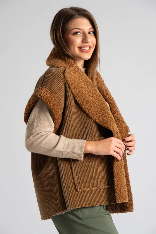 Cardigan Corduroy Teddy Lining
